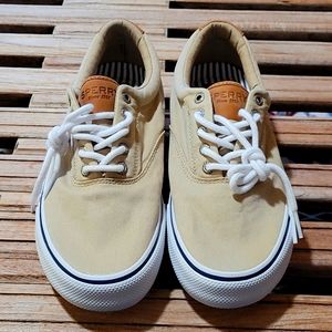 Sperry Striper II CVO Canvas Boat Shoes - Tan, Men's 8.5